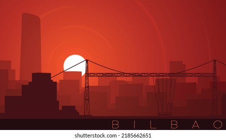 Bilbao Low Sun Skyline Scene