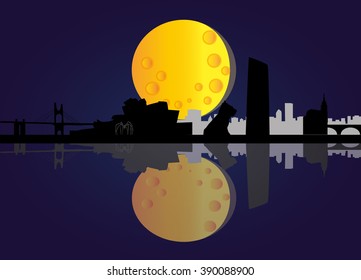 Bilbao skyline NIGHT