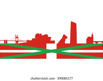 Bilbao skyline in Spain