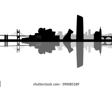 Bilbao Skyline In Spain