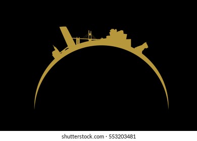Bilbao skyline in Spain