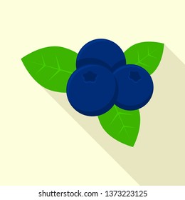 Bilberry icon. Flat illustration of bilberry vector icon for web design