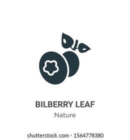 Bilberry leaf vector icon on white background. Flat vector bilberry leaf icon symbol sign from modern nature collection for mobile concept and web apps design.