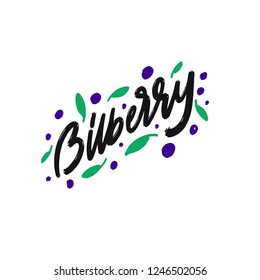 Bilberry. Lettering Bilberry logo
