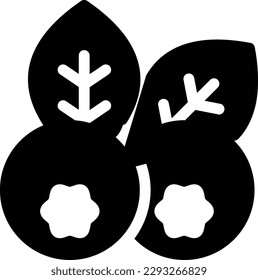 ilustración de bilberry Vector sobre un fondo transparente. Símbolos de calidad superior. Iconos vectoriales de glifos para diseño de conceptos y gráficos.