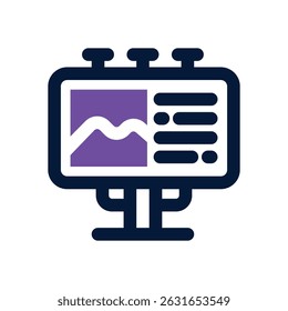 bilboard duotone icon. Sleek and modern vector icon for websites, mobile apps, marketing materials, and corporate design. Fully scalable and ready to use.