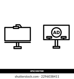 Bilboard icon vector illustration logo template for many purpose. Isolated on white background.