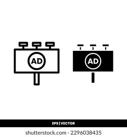 Bilboard icon vector illustration logo template for many purpose. Isolated on white background.
