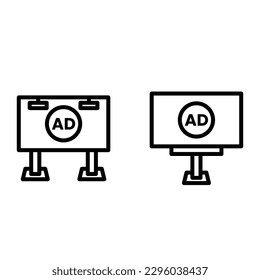 Bilboard icon vector illustration logo template for many purpose. Isolated on white background.