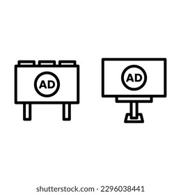 Bilboard icon vector illustration logo template for many purpose. Isolated on white background.