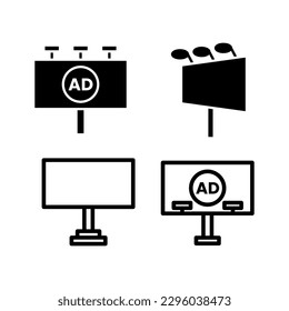 Bilboard icon vector illustration logo template for many purpose. Isolated on white background.