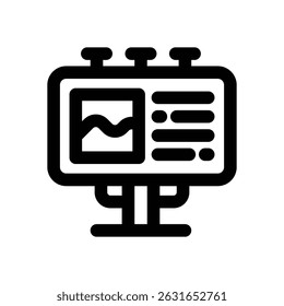 bilboard line icon. Clean and minimalist vector icon for websites, mobile apps, presentations, and logos. Fully scalable and customizable for any project.