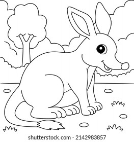 Página de Coloración de Animales Bilby para Niños