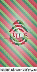 Bile christmas colors style emblem. Vector Illustration. Detailed.