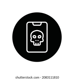bile ransomware glyph icon white background