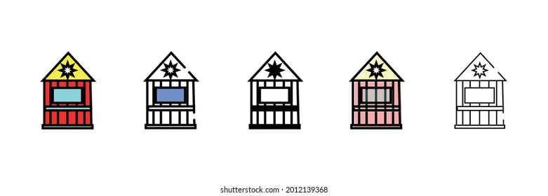 bilet box vector type icon