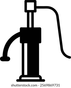 Bilge pump silhouette isolated on white background. Pump sign vector illustration design