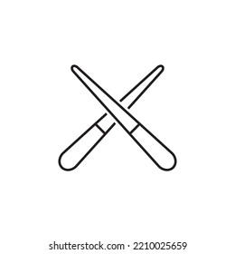 Biliard Cue Icon Vector Illustration Flat Design Trendy