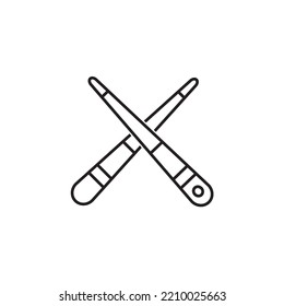 Biliard Cue Icon Vector Illustration Flat Design Trendy