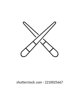 Diseño plano de Biliard Cue Icon Vector
