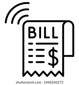 Bill Beacon icon line vector illustration