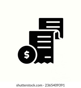 icono negro de bill, icono aislado en fondo claro, perfecto para sitio web, blog, logotipo, diseño gráfico, medios sociales, interfaz de usuario, aplicación móvil