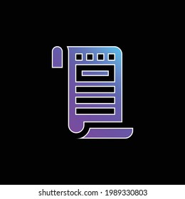 Bill blue gradient vector icon