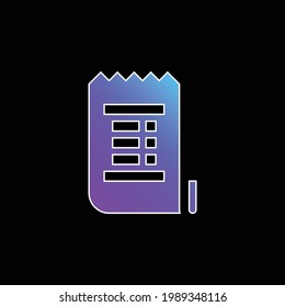 Bill blue gradient vector icon