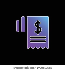 Bill blue gradient vector icon