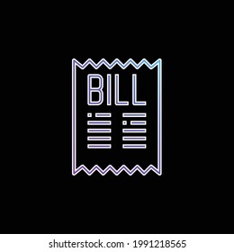 Bill blue gradient vector icon