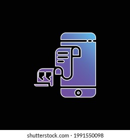 Bill blue gradient vector icon