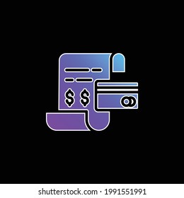 Bill blue gradient vector icon