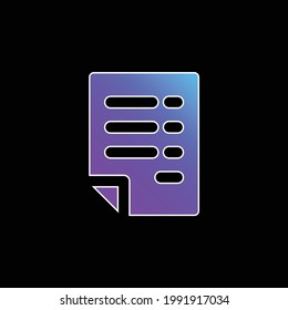 Bill blue gradient vector icon