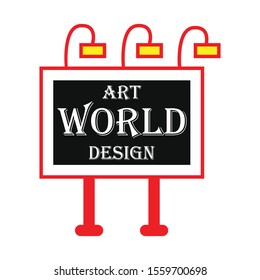 Bill board advertising logo-promotion vector.