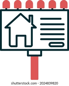 Bill Board Colour Vector Icon Design