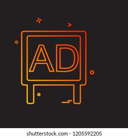 Bill board icon design vector 