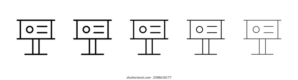Bill board icon Vector logo sign