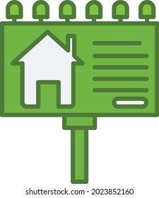 Bill Board Linear Vector Icon Design