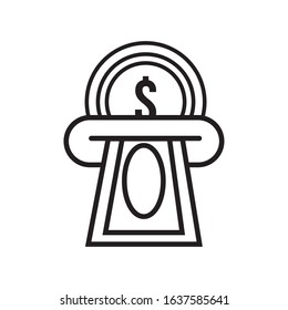 bill and coin money dollars vector illustration design