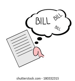 bill color vector illustration