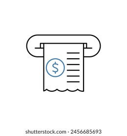 bill concept line icon. Simple element illustration. bill concept outline symbol design.
