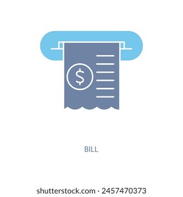 bill concept line icon. Simple element illustration. bill concept outline symbol design.