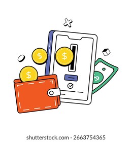 Bill Concept Vector Icon Eps 10 File