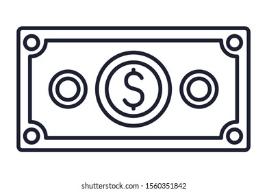 Bill design, Money finance commerce market payment invest and buy theme Vector illustration