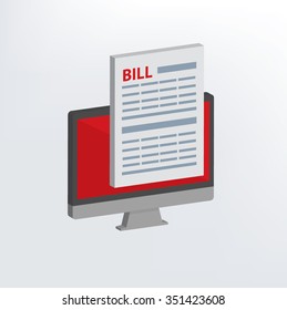 Bill design,three dimension,vector