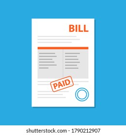 Bill Document Icon Flat Style