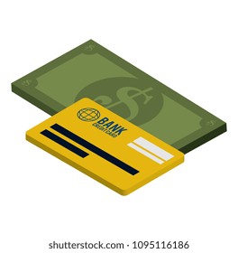 bill dollar with credit card