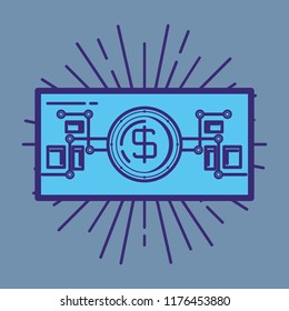 bill dollar fintech icon