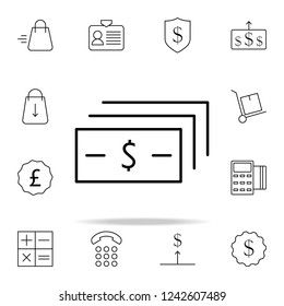 bill dollar icon. e-commerce icons universal set for web and mobile