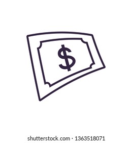 bill dollar isolated icon